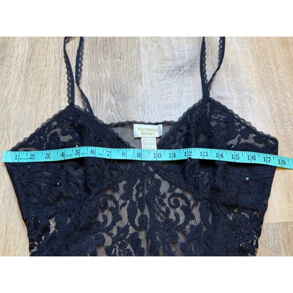 90s Victorias Secret Gold Label Black Lace Cami L - Picture 4 of 6